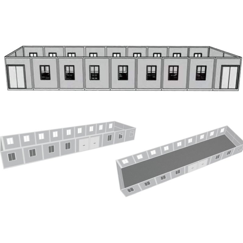 3 Bedroom Foldable Container House for Hospital